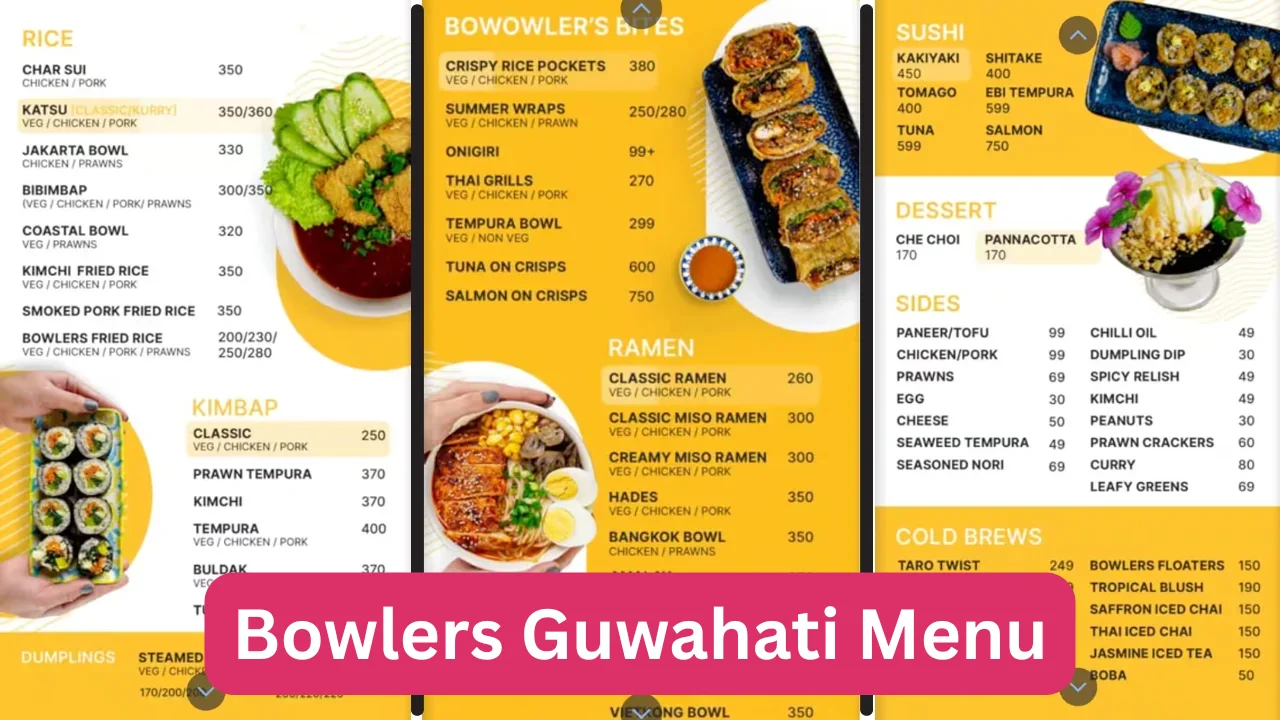 Bowlers Guwahati Menu