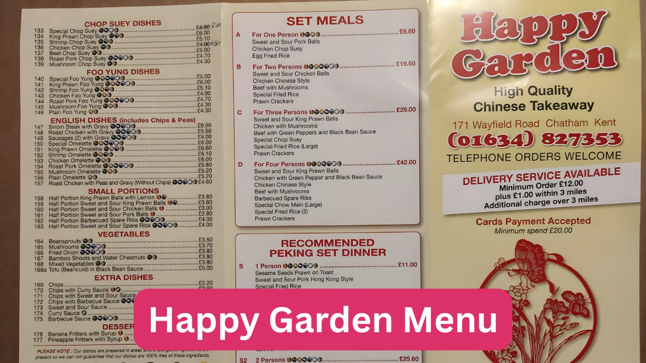 Happy Garden Menu