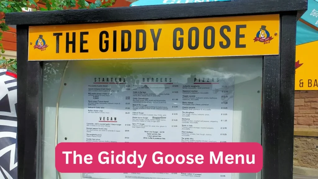The Giddy Goose Menu