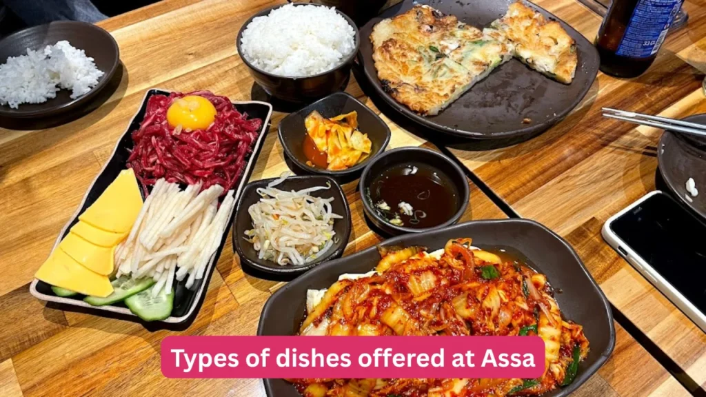 Types of dishes offered at Assa