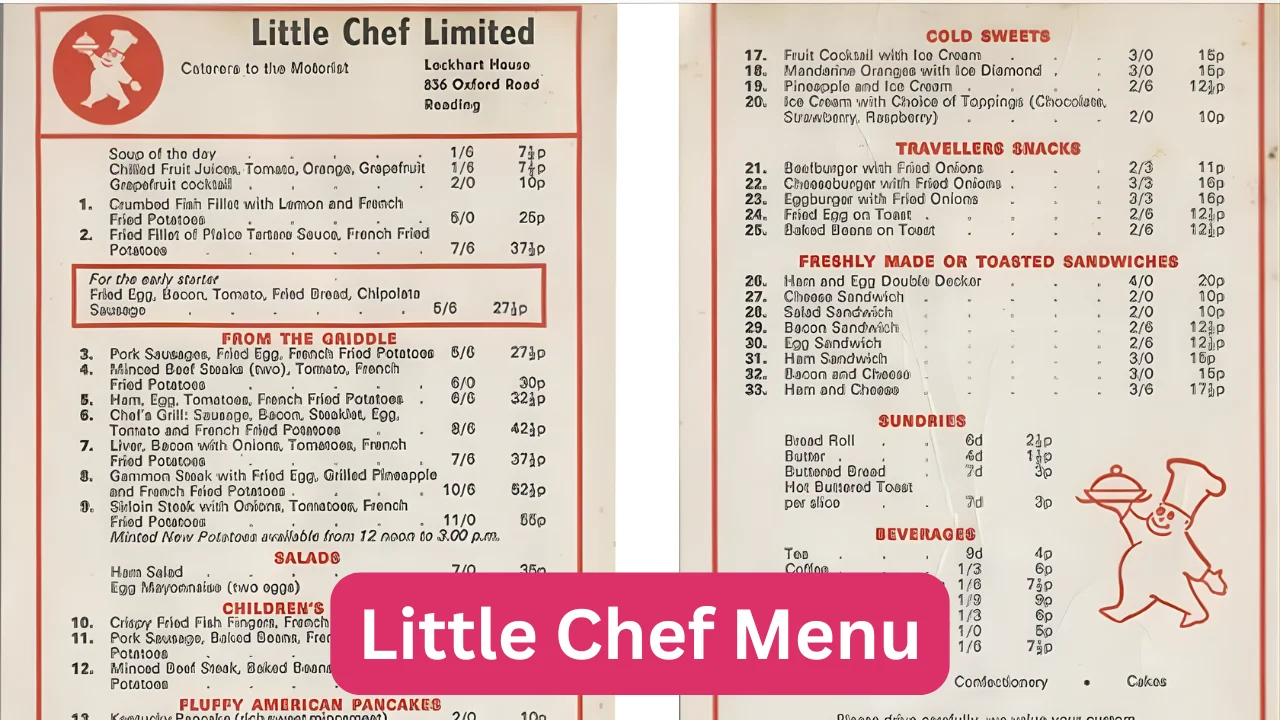 Little Chef Menu