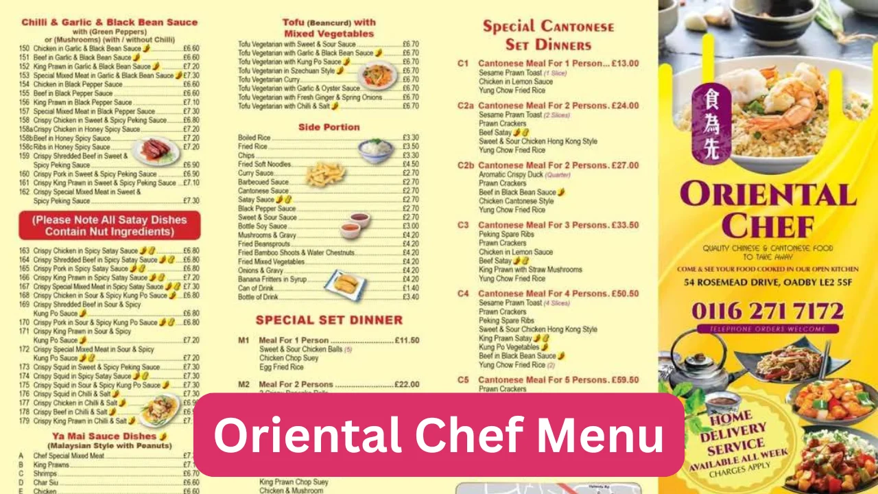 Oriental Chef Menu