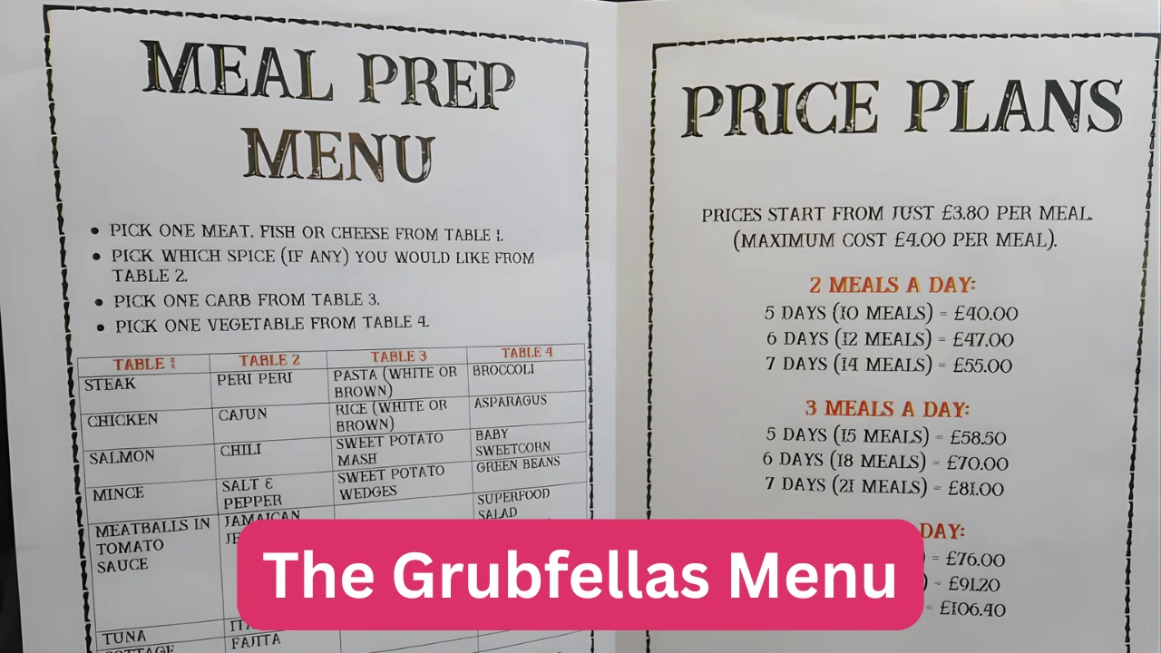 The Grubfellas Menu